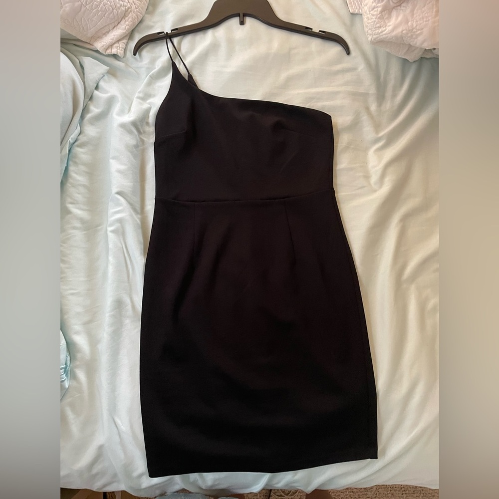 Black one shoulder Lulus cocktail dress